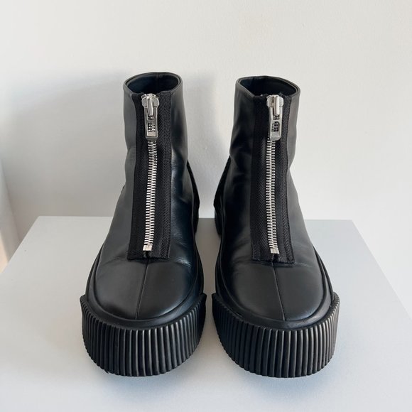 3.1 Phillip Lim black zip up Lela combat lugged platform ankle boots - Picture 3 of 14